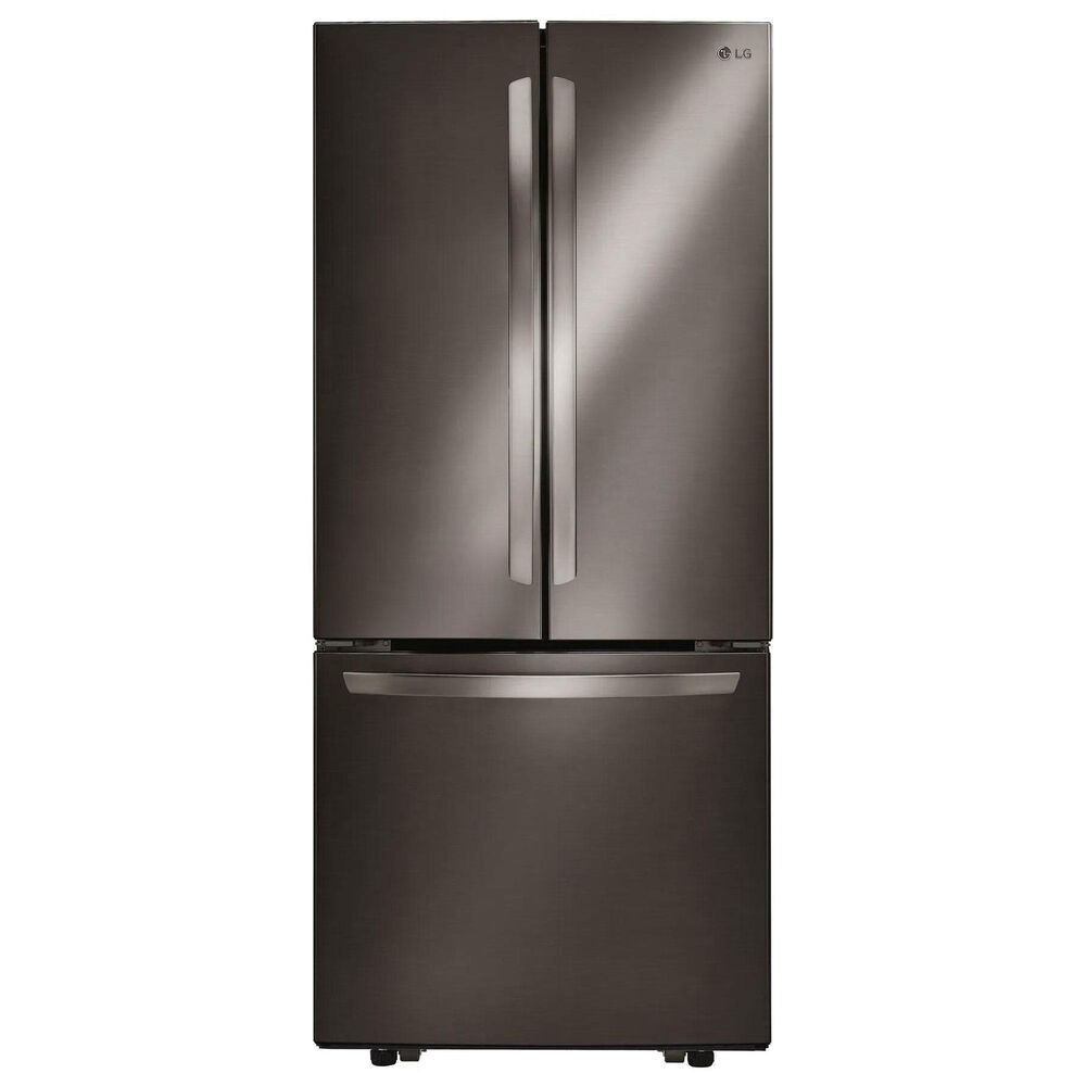 LG 21.8 Cu. Ft. 3-Door French Door Refrigerator in Black Stainless Steel, , large