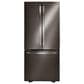 LG 21.8 Cu. Ft. 3-Door French Door Refrigerator in Black Stainless Steel, , large
