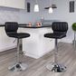 Flash Furniture Adjustable Barstool in Black, , large