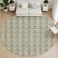 Dalyn Rug Company Soft Essentials Chevron Olive 8" Round Area Rug, , large
