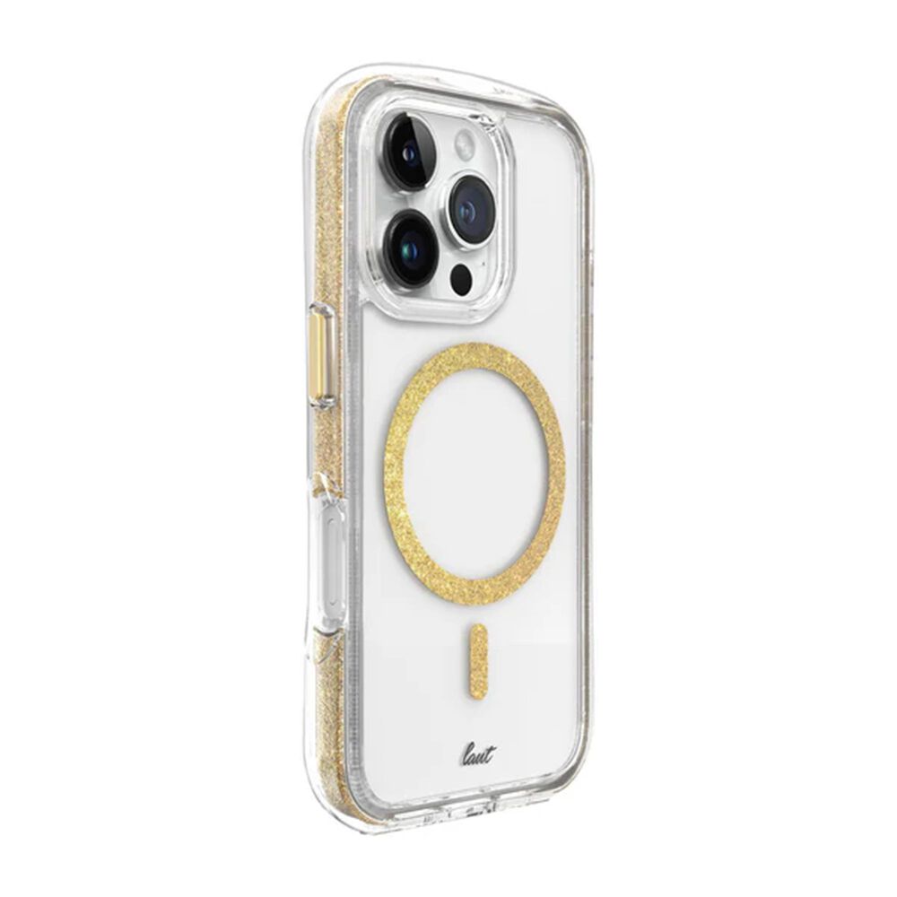 LAUT Magsafe Case Aero Sparkle for iPhone 16 Pro Max - Crystal Gold, , large