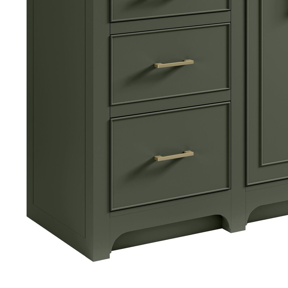 37B Lucerne 60" Single Bathroom Vanity in Deep Olive Green with Marble Top and Backsplash, , large