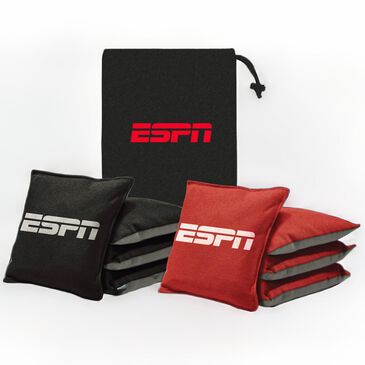 ESPN Dual Sided Cornhole Bags in Black and Red, , large