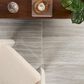 Soho Studio Zenit Grigio Chiaro Gray 12" x 24" Travertine Look Polished Porcelain Tile, , large