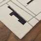 Feizy Maguire 8902F 2" x 3" Ivory and Black Area Rug, , large