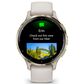 Garmin Venu 3S Smartwatch 41mm Soft Gold Stainless Steel Bezel Case with Ivory Silicone Band, , large