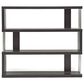 Baxton Studio Barnes 3-Shelf Bookcase in Dark Brown and Chrome, , large