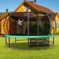 HOMLUX 14" Outdoor Trampoline in Green, , large