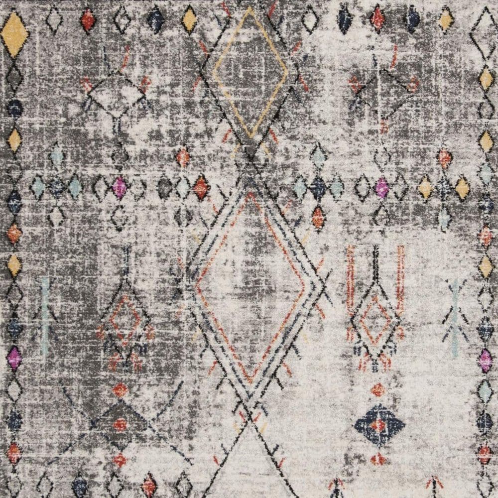 Safavieh Adirondack ADR210F 5&#39;1&quot; x 7&#39;6&quot; Light Grey and Fuchsia Area Rug, , large