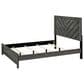Crown Mark Valor Full Bed with Nightstand in Gray, , large
