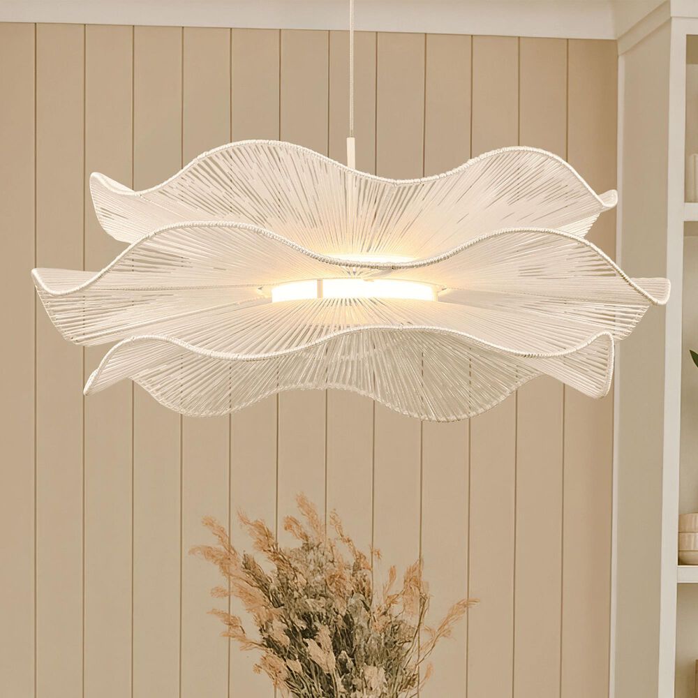 Golden Lighting Whisper 24" 1-Light LED Pendant in Matte White, , large