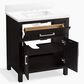 Kohler Kresla 30" Single Bathroom Vanity in Carbon Oak with 3 cm White Quartz Top and Rectangular Sink, , large