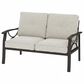 Hearth and Haven Outdoor Loveseat with Light Khaki Metal Frame in Beige, , large