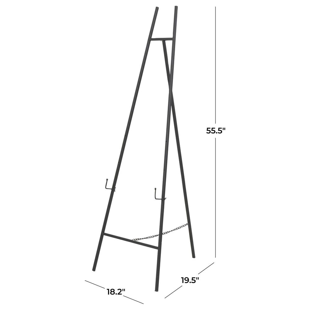 Maple and Jade Tall Adjustable Floor 3-Tier Display Easel in Matte Black, , large