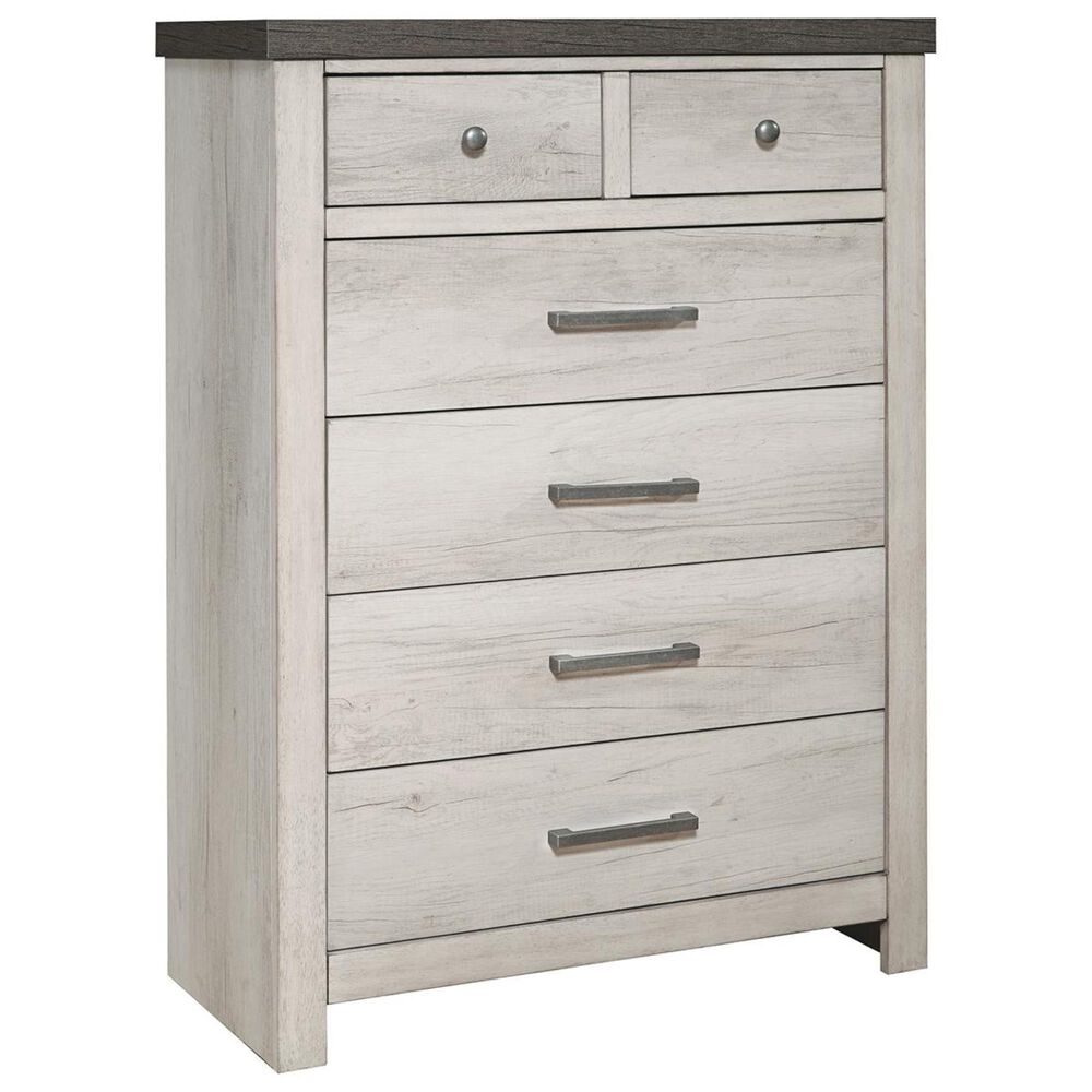 Samuel Lawrence Riverwood 5 Piece Full Bookcase Bedroom Set in Whitewashed, , large