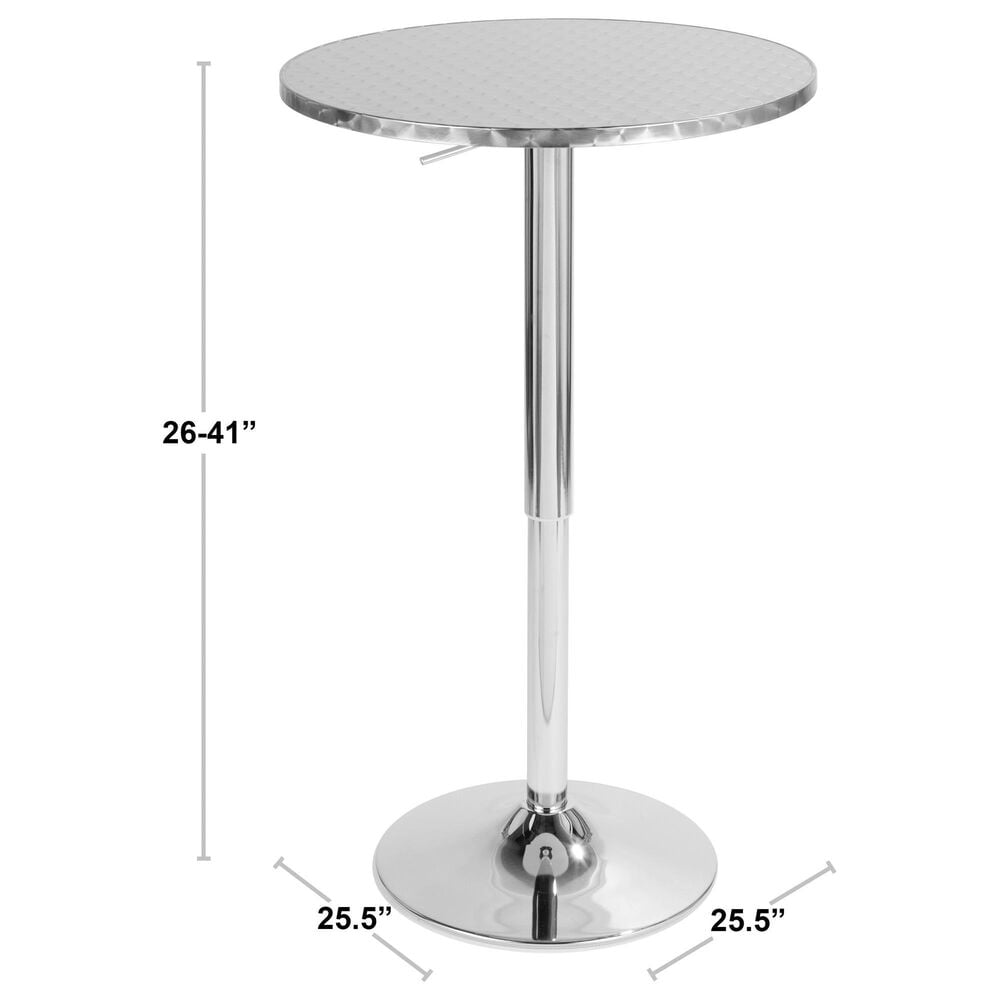 Lumisource Adjustable Bar Table in Silver, , large