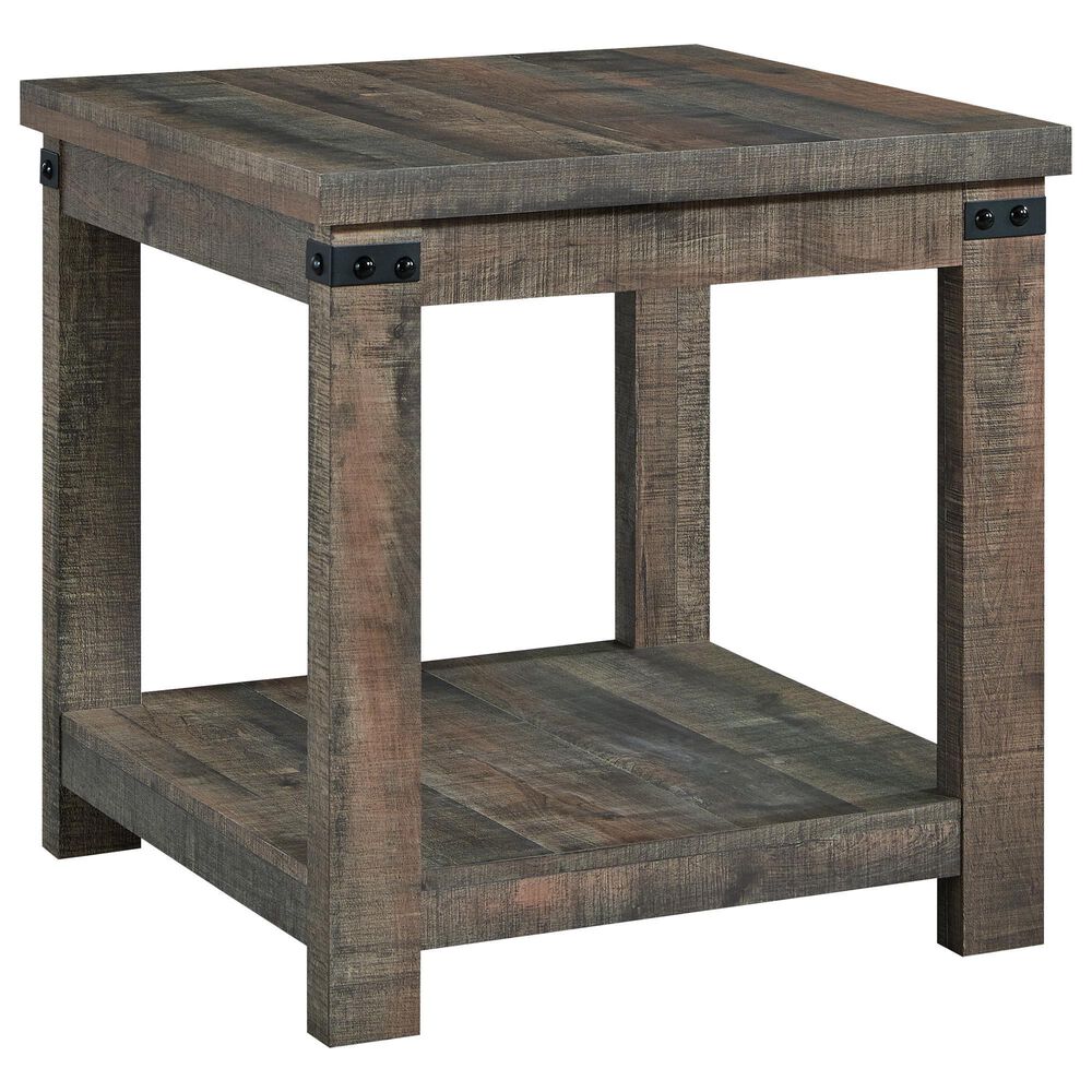 Ashley Hollum End Table in Rustic Brown, , large