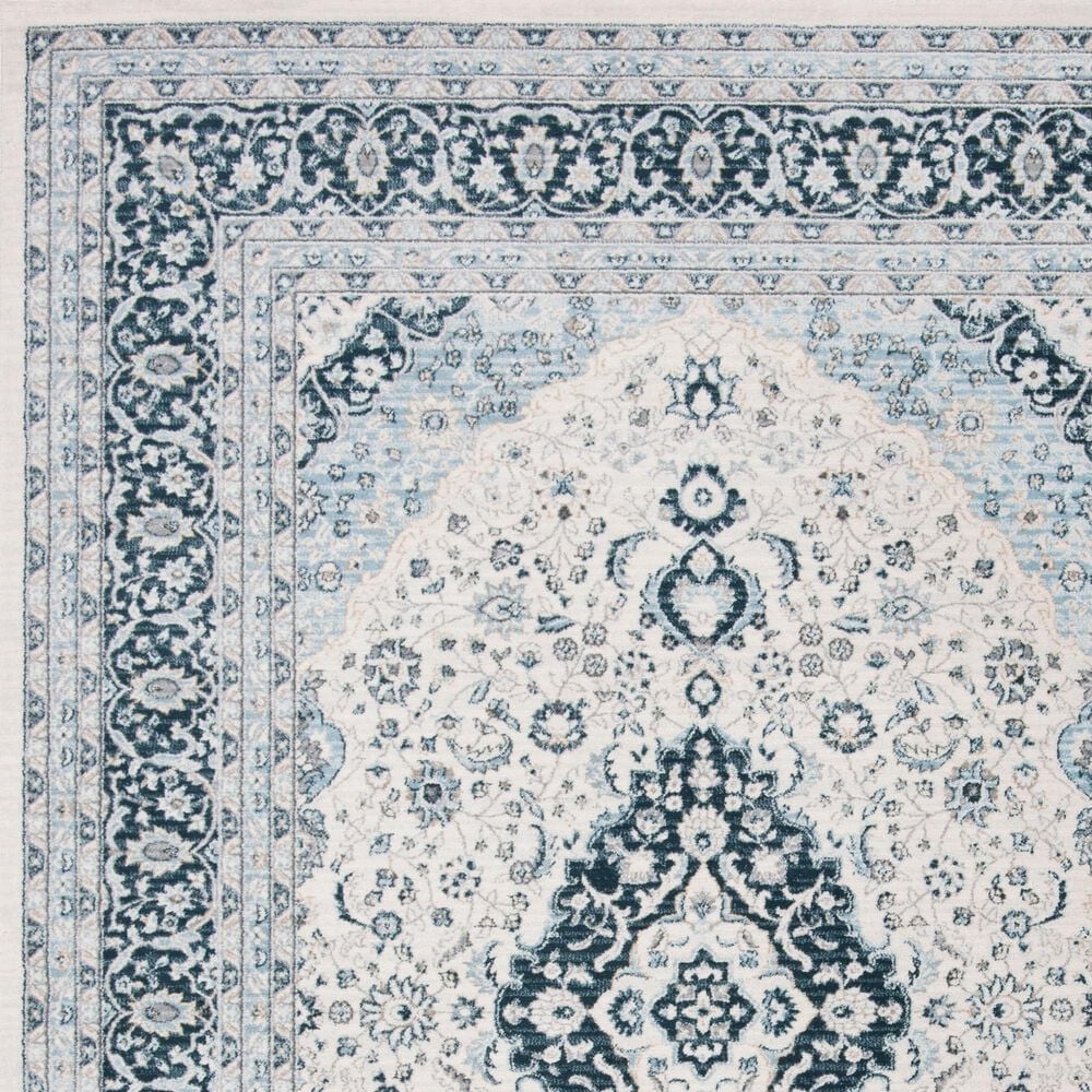 Safavieh Isabella 6&#39;7&quot; Square Cream and Dark Blue Area Rug, , large
