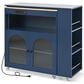 HOMLUX 56" Kitchen Island with Extended Table in Navy Blue, , large