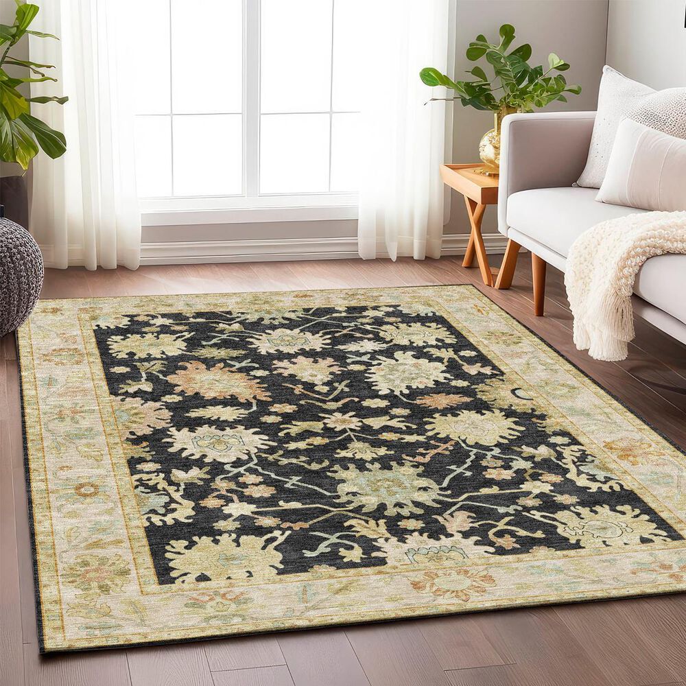 Dalyn Rug Company Hatay HY2 5&#39; x 7&#39;6&quot; Black Area Rug, , large