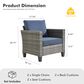 HOMLUX Patio Lounge Chair in Denim Blue (Set of 2), , large
