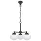 Hunter Saddle Creek 3-Light Chandelier with White Shade in Noble Bronze, , large