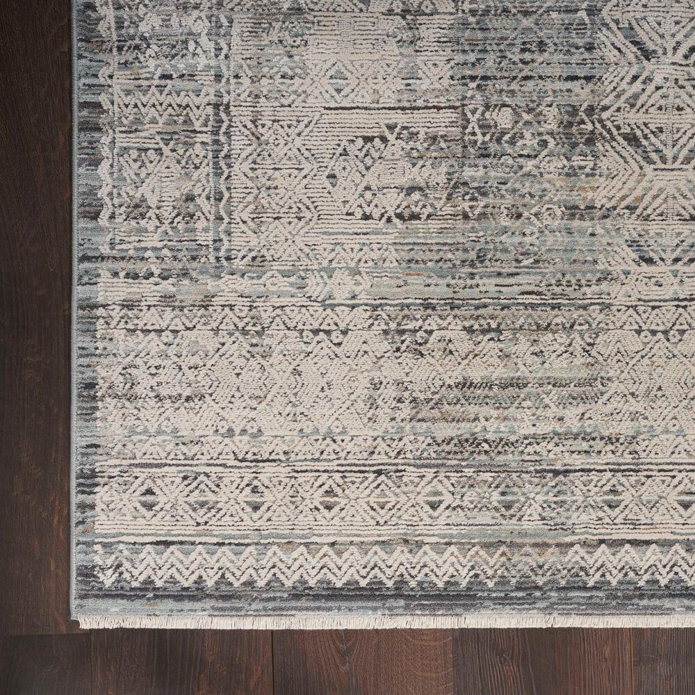 Nourison Lynx 2&#39;3&quot; x 8&#39; Ivory and Blue Runner, , large