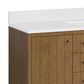 James Martin Hudson 60" Single Bathroom Vanity in Honey Oak with Single Hole 3 cm White Zeus Silestone Top and Rectangular Sink, , large