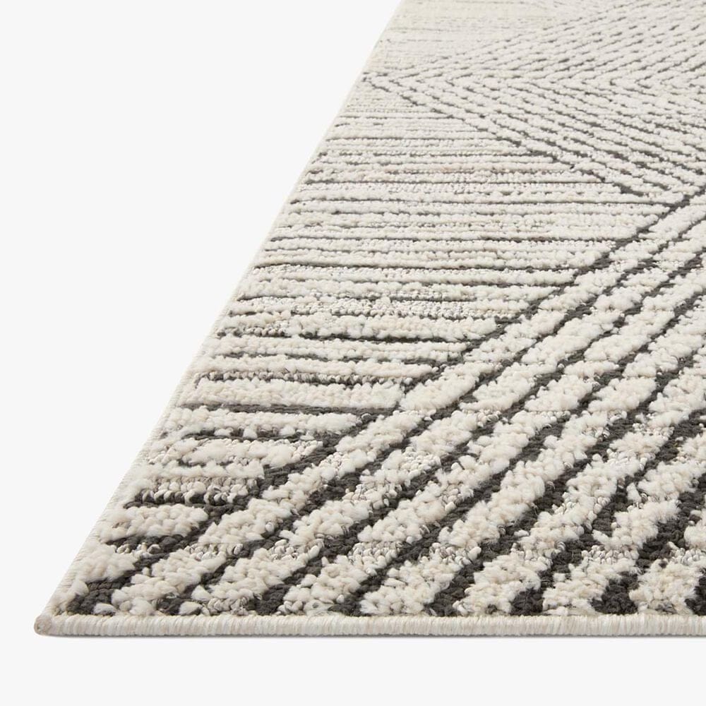 Loloi II Fabian FAB-06 2&#39;7&quot; x 4&#39; Charcoal and Ivory Area Rug, , large