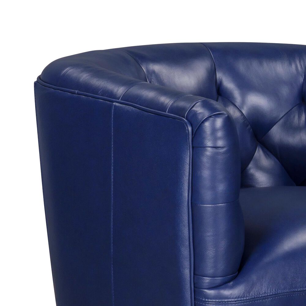 Italiano Furniture Cambria Mira Swivel Chair in Blue, , large