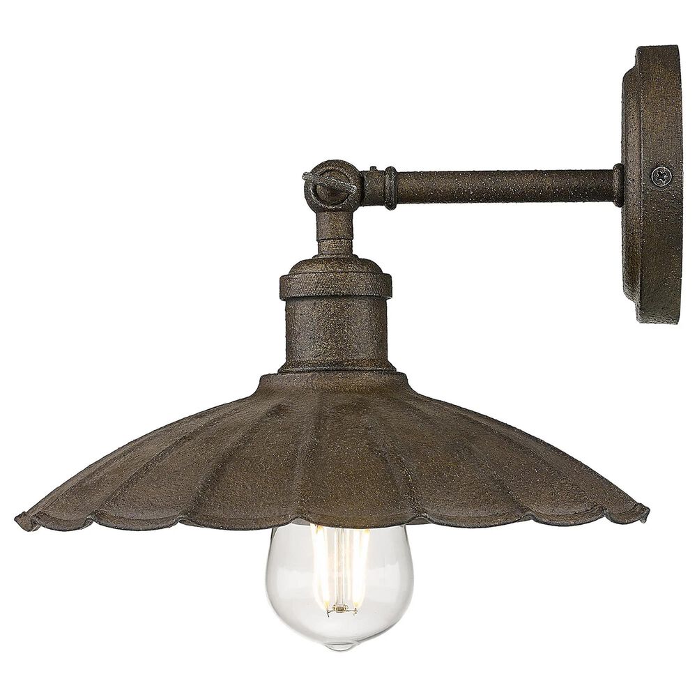 Golden Lighting Clemence 1-Light Wall Sconce in Dark Rust, , large