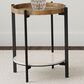 Coaster Adhvik Round End Table in Natural, White and Black, , large