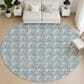 Dalyn Rug Company Soft Essentials Chevron Teal 8" Round Area Rug, , large