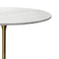 Leisuremod LeisureMod Verve Collection Modern Bar Height Table Brushed Gold Base with 48 Round Marble White Sintered Stone Top, , large