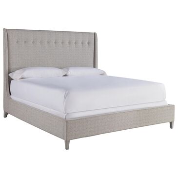 Furniture Worldwide Midtown King Wingback Bed with Coconut Metal Fabric in Flannel, , large