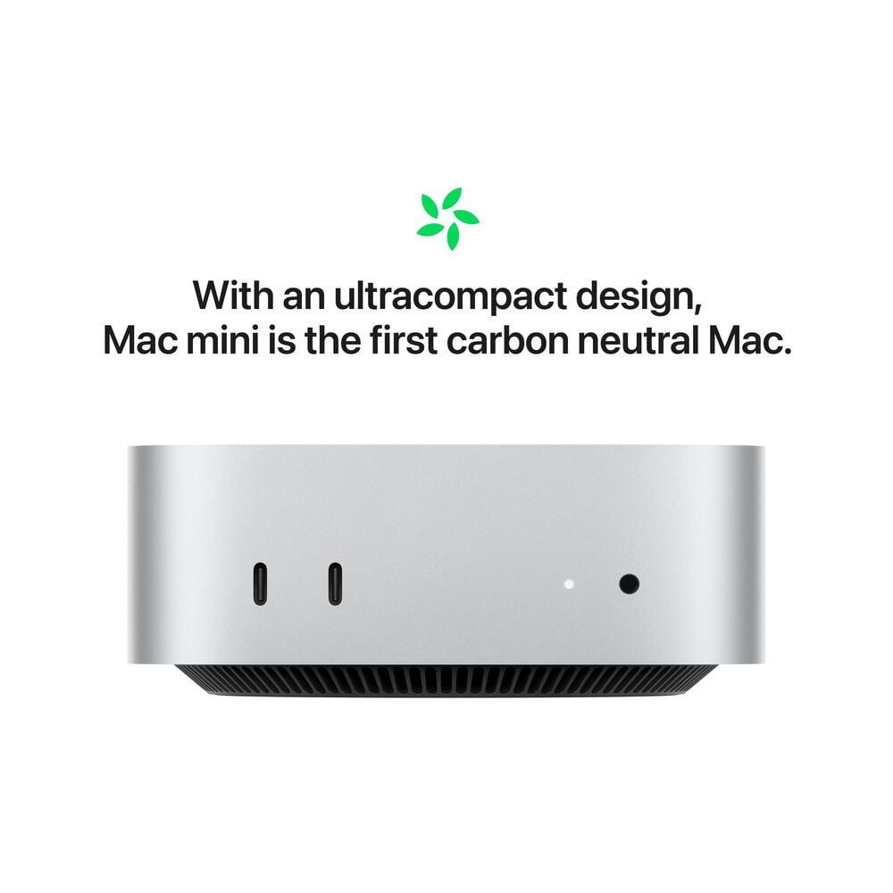 Apple Mac mini Desktop - M4 Chip - 10 Core - 16GB Memory - 256GB SSD in Silver &#40;Latest Model&#41;, , large