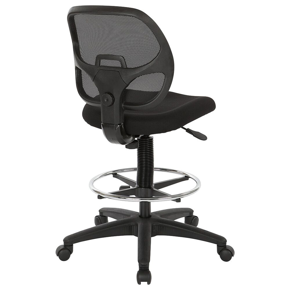 OSP Home DC Series Deluxe Mesh Back Drafting Chair in Black, , large