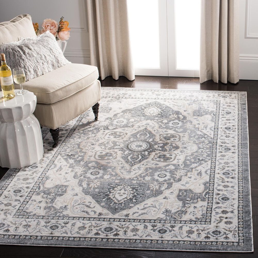 Safavieh Isabella ISA936F 9&#39; x 12&#39; Gray and Cream Area Rug, , large