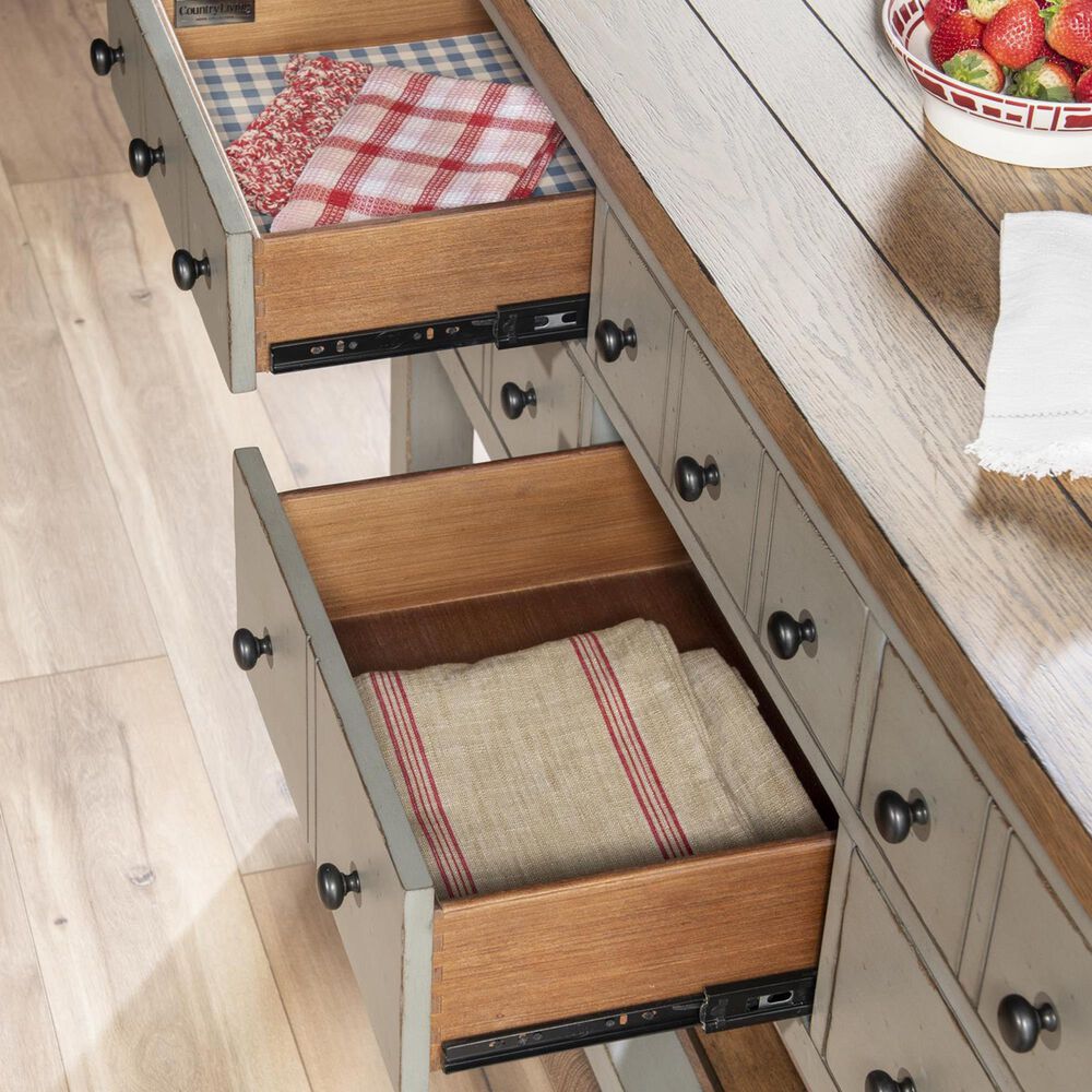 Legacy Classic Furn Direct Shp Vintage Market Kitchen Island in Barnwood Oak and Northern Moss, , large
