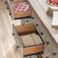 Legacy Classic Furn Direct Shp Vintage Market Kitchen Island in Barnwood Oak and Northern Moss, , large