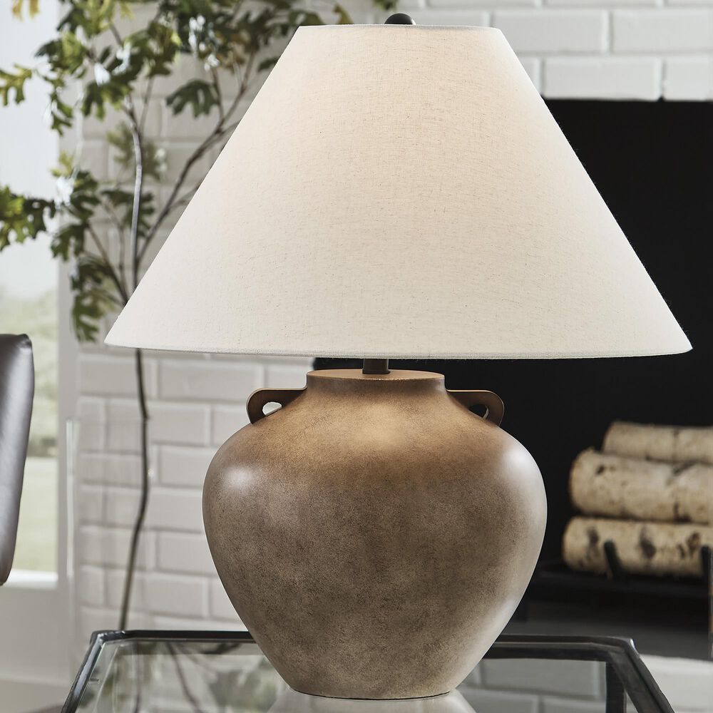 Ashley Ferrilby Poly Table Lamp in Antique Beige, , large