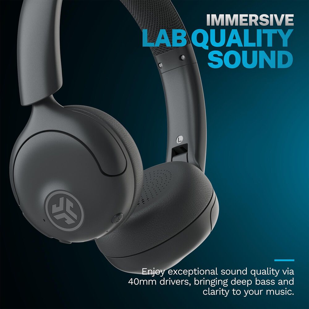 JLab Studio 2 Wireless On-Ear Headphones in Black, , large