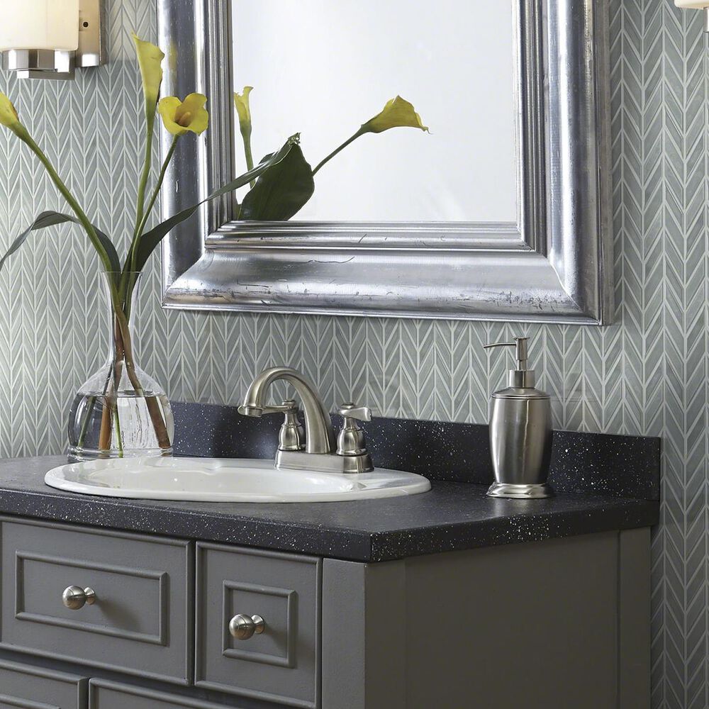 Shaw Geoscape Chevron Light Grey 11.61" x 11.02" Ceramic Mosaic Sheet, , large
