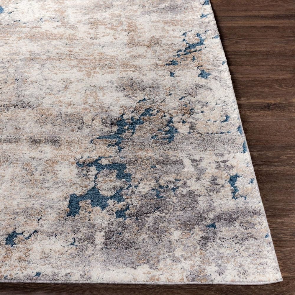 Surya Tuscany TUS-2313 6&#39;7&quot; x 9&#39;6&quot; Blue, Gray, Black and Ivory Area Rug, , large