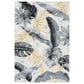 Safavieh Barbados Tropical Botanical 5"3" x 7" Grey and Gold Indoor/Outdoor Area Rug, , large