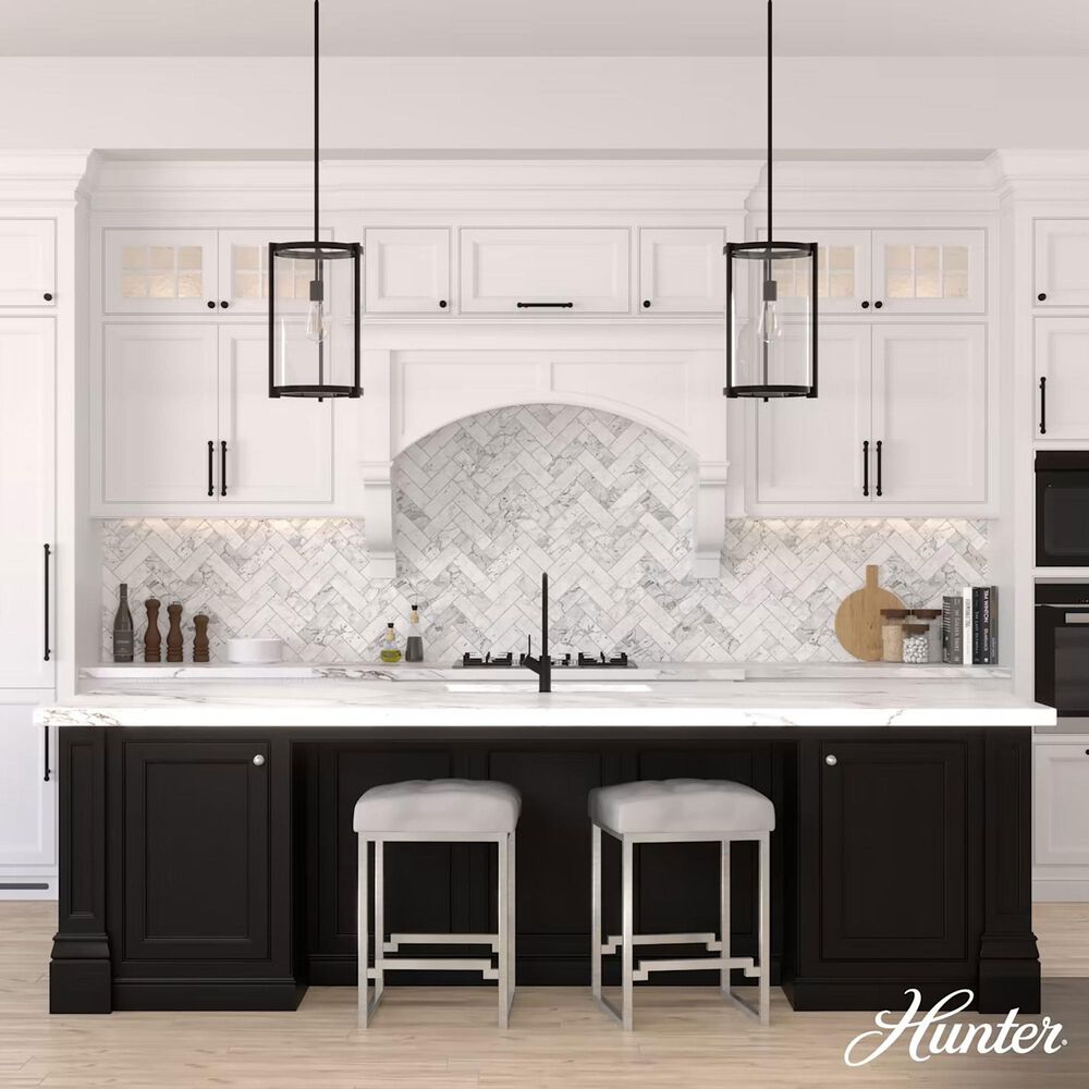 Hunter Astwood 1-Light Pendant in Matte Black, , large