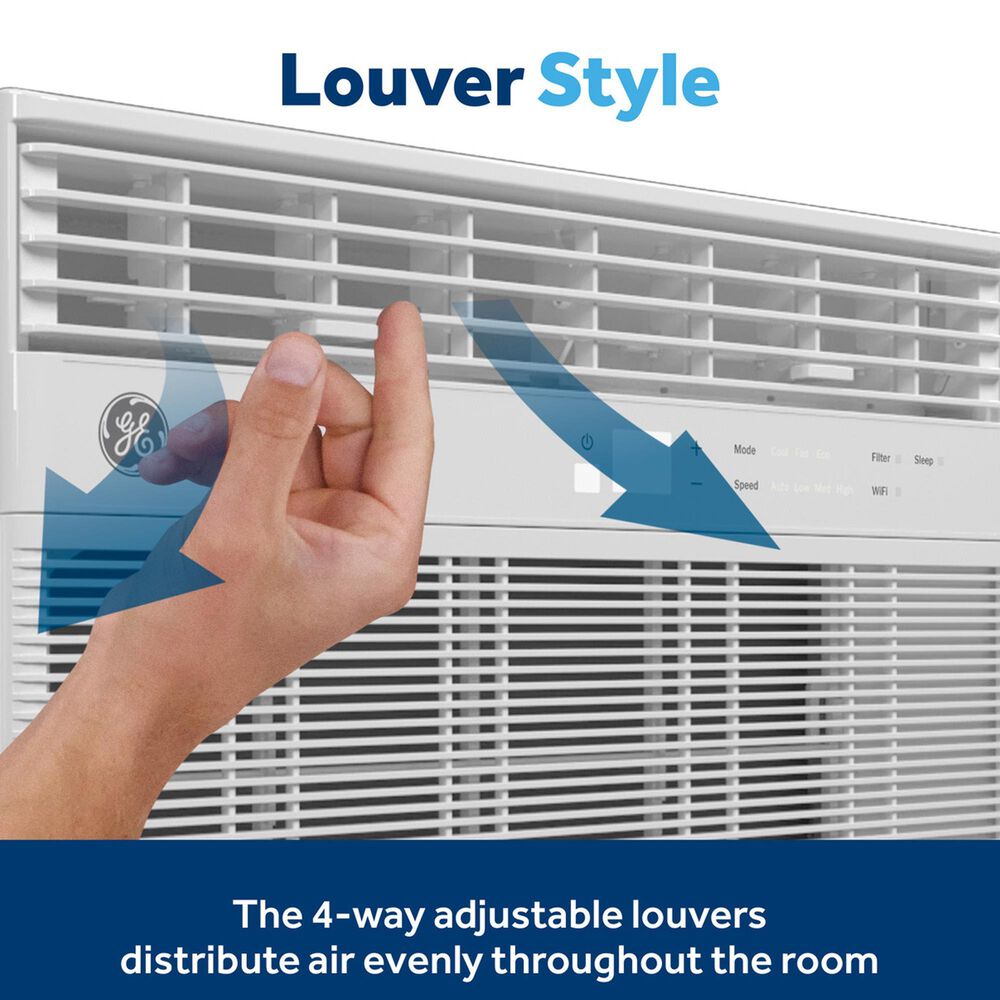 GE Appliances 8000 BTU Smart Electronic Window Air Conditioner in White, , large