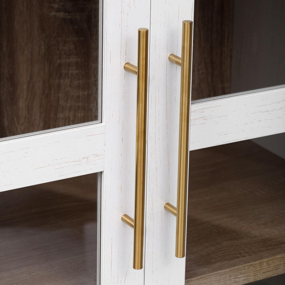 HOMLUX 71" Arched Kitchen Pantry Cabinet in White, , large