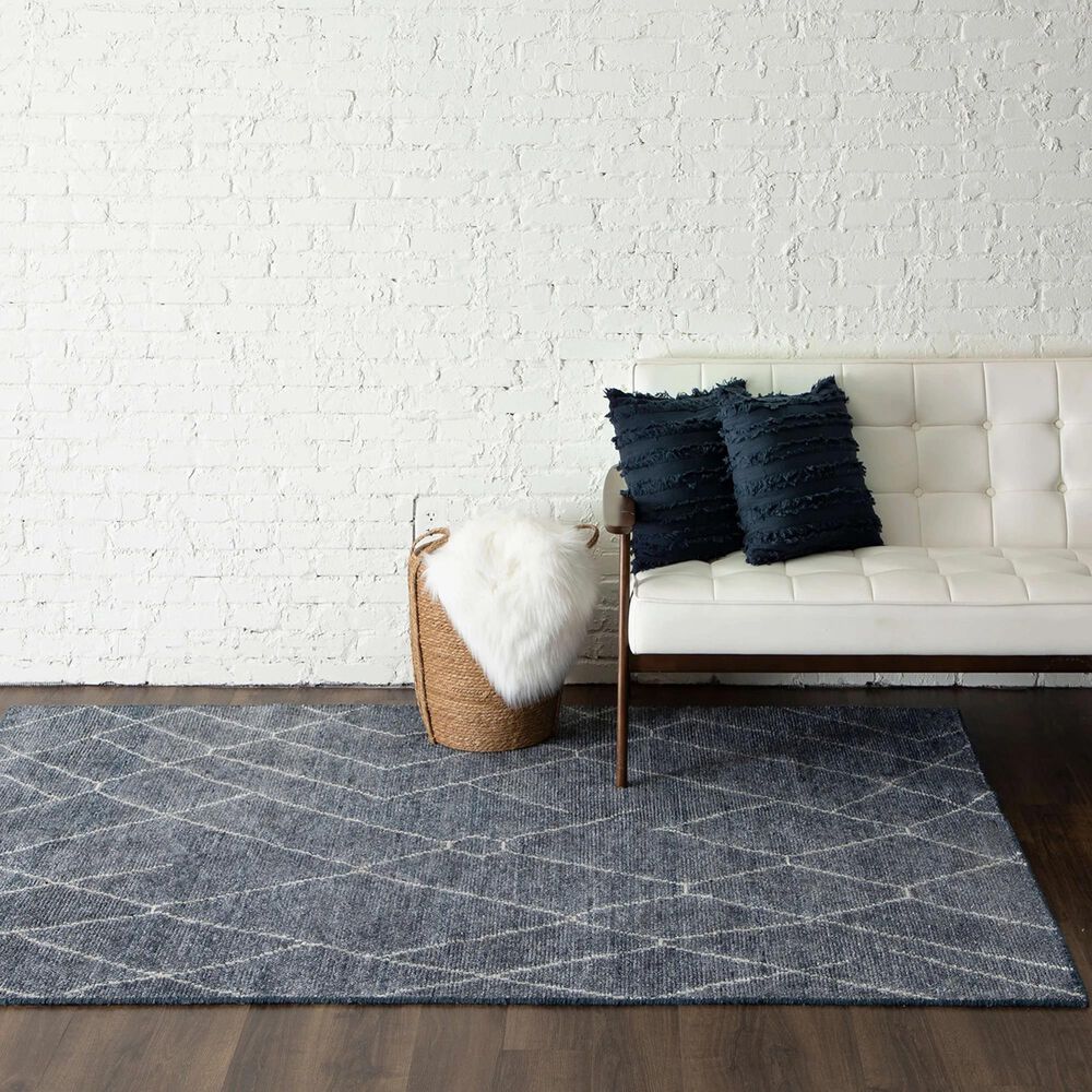 Karastan Tangier RG192-3259 8&#39; x 10&#39; Spartel Blue Steel Area Rug, , large
