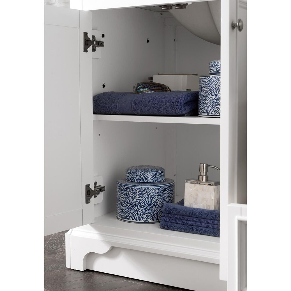 James Martin Vanities De Soto 72&quot; Double Bathroom Vanity in Bright White with 3 cm Arctic Fall Solid Surface Top and Rectangular Sinks, , large